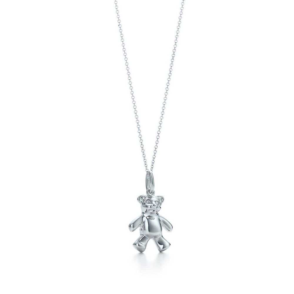 TIFFANY AND CO. teddy bear charm necklace